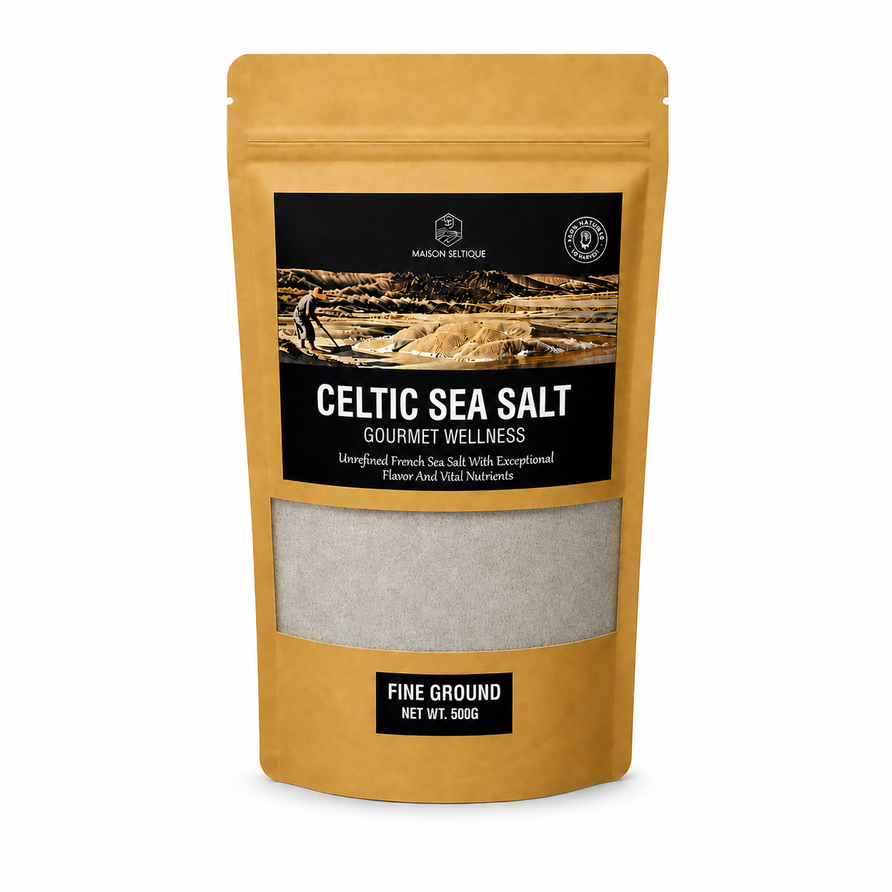 Maison Seltique Sal Celta Fina Molida 500g – Sal Marina Natural Sin Refinar
